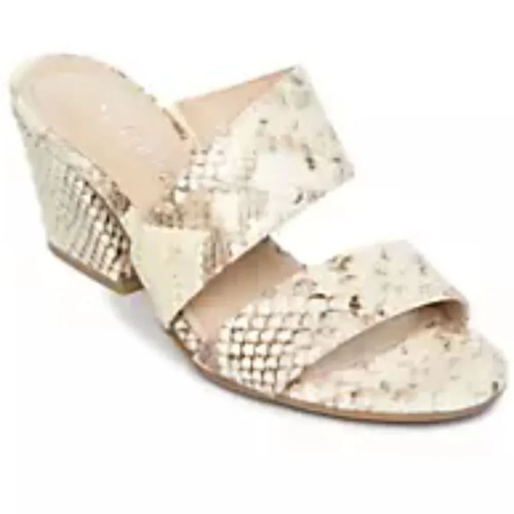 BRAND NEW DAYNA OPEN TOE DOUBLE BLOCK SANDAL